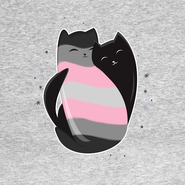 Demigirl Cat LGBT Pride Flag by Psitta